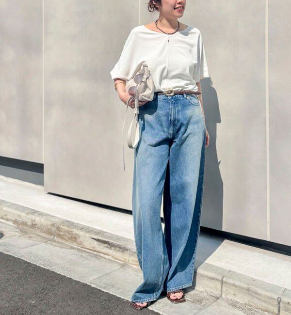 Rie Miller「《4サイズ展開》【RM denim】ルーズワイドデニム」|デニム|