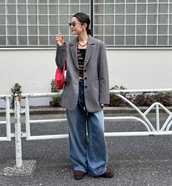 Rie Miller「《4サイズ展開》【RM denim】ルーズワイドデニム」|デニム|