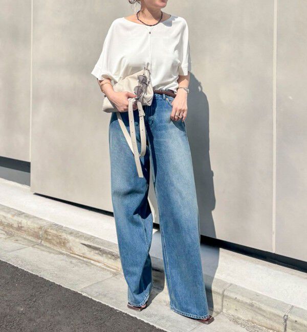 Rie Miller「《4サイズ展開》【RM denim】ルーズワイドデニム」|デニム|