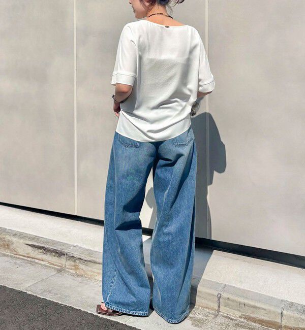 Rie Miller「《4サイズ展開》【RM denim】ルーズワイドデニム」|デニム|