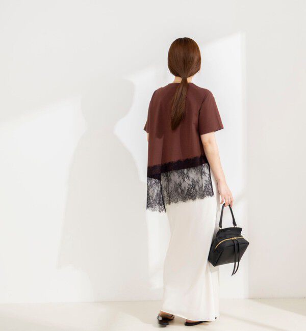 NOLLEY'S sophi「【BECシリーズ】ウォッシャブル裾レースイレヘムＴシャツ」|Tシャツ・カットソー|