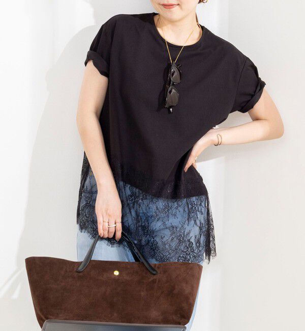 NOLLEY'S sophi「【BECシリーズ】ウォッシャブル裾レースイレヘムＴシャツ」|Tシャツ・カットソー|