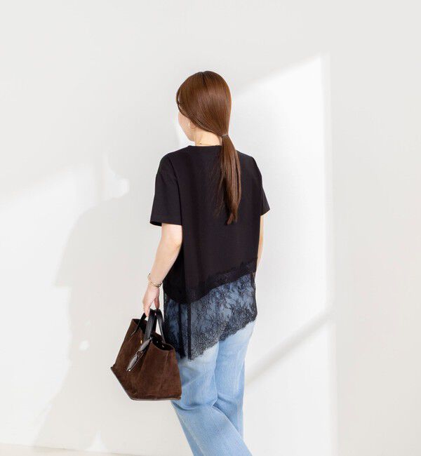 NOLLEY'S sophi「【BECシリーズ】ウォッシャブル裾レースイレヘムＴシャツ」|Tシャツ・カットソー|