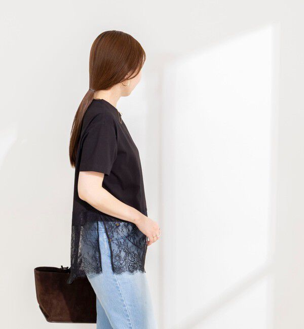 NOLLEY'S sophi「【BECシリーズ】ウォッシャブル裾レースイレヘムＴシャツ」|Tシャツ・カットソー|