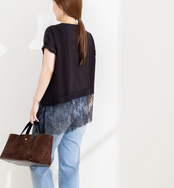 NOLLEY'S sophi「【BECシリーズ】ウォッシャブル裾レースイレヘムＴシャツ」|Tシャツ・カットソー|