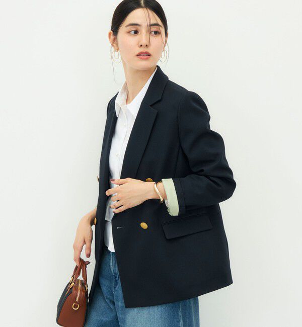 NOLLEY'S「《セットアップ対応》ウォッシャブルシャークWジャケット」|テーラードジャケット|