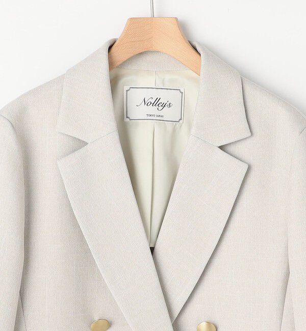 NOLLEY'S「《セットアップ対応》ウォッシャブルシャークWジャケット」|テーラードジャケット|