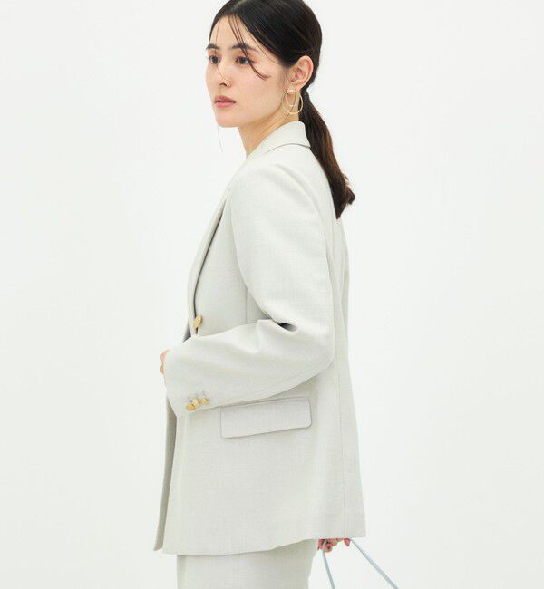 NOLLEY'S「《セットアップ対応》ウォッシャブルシャークWジャケット」|テーラードジャケット|