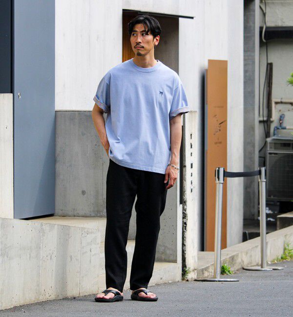 GLOSTER「【BOY刺繍】裏グラデーション ワンポイント半袖Tシャツ」|Tシャツ・カットソー|