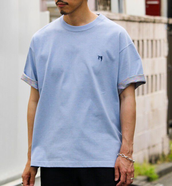 GLOSTER「【BOY刺繍】裏グラデーション ワンポイント半袖Tシャツ」|Tシャツ・カットソー|