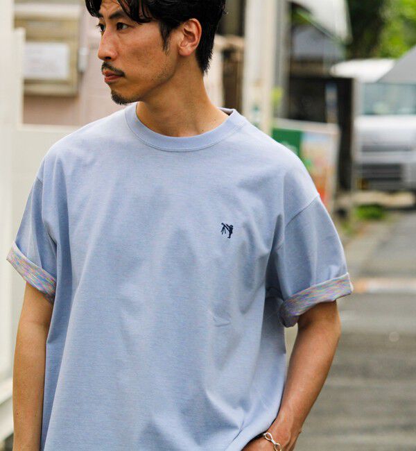 GLOSTER「【BOY刺繍】裏グラデーション ワンポイント半袖Tシャツ」|Tシャツ・カットソー|