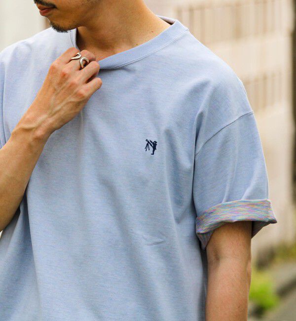 GLOSTER「【BOY刺繍】裏グラデーション ワンポイント半袖Tシャツ」|Tシャツ・カットソー|