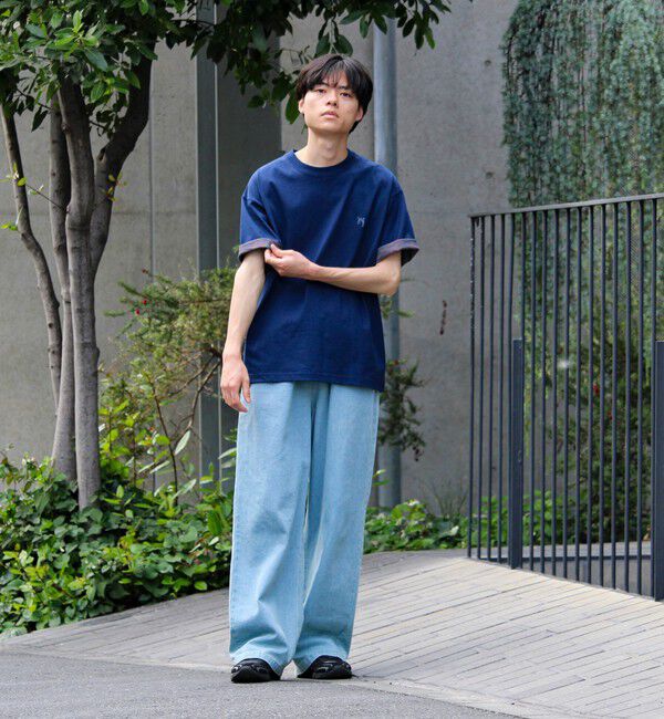 GLOSTER「【BOY刺繍】裏グラデーション ワンポイント半袖Tシャツ」|Tシャツ・カットソー|