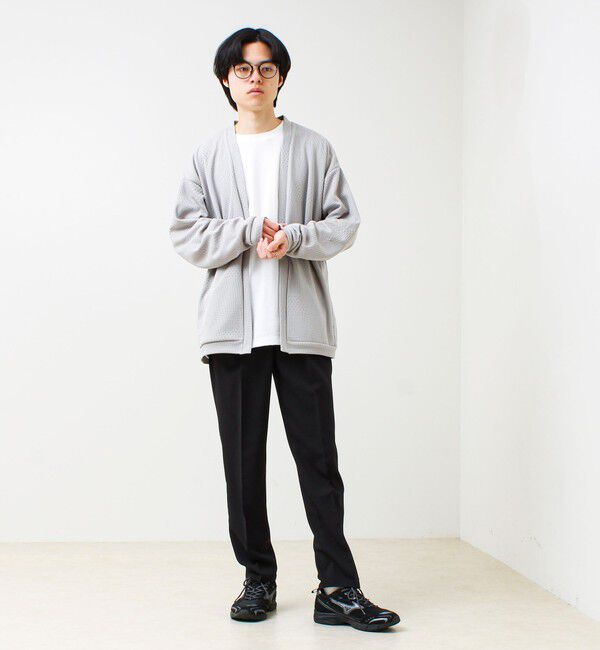 GLOSTER「【ロンTとカーデの2点セット】ランダムジャガード アンサンブルカーディガン」|カーディガン|