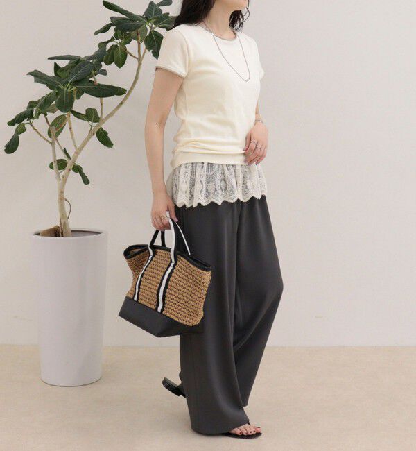 fredy emue「リンガー配色Tシャツ」|Tシャツ・カットソー|