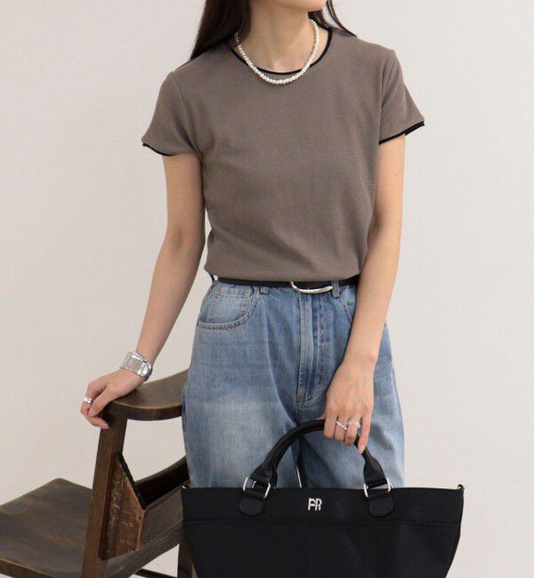fredy emue「リンガー配色Tシャツ」|Tシャツ・カットソー|