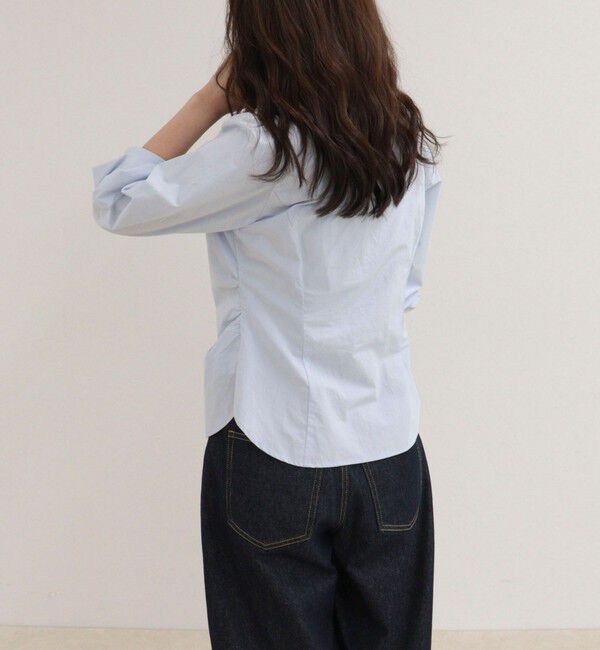 fredy emue「【WEB限定カラーあり】フロントギャザーコンパクトシャツ」|シャツ・ブラウス|