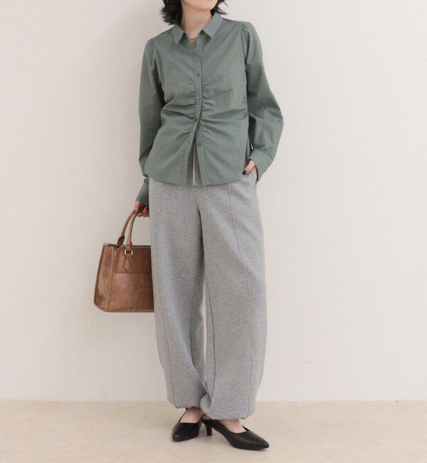 fredy emue「【WEB限定カラーあり】フロントギャザーコンパクトシャツ」|シャツ・ブラウス|