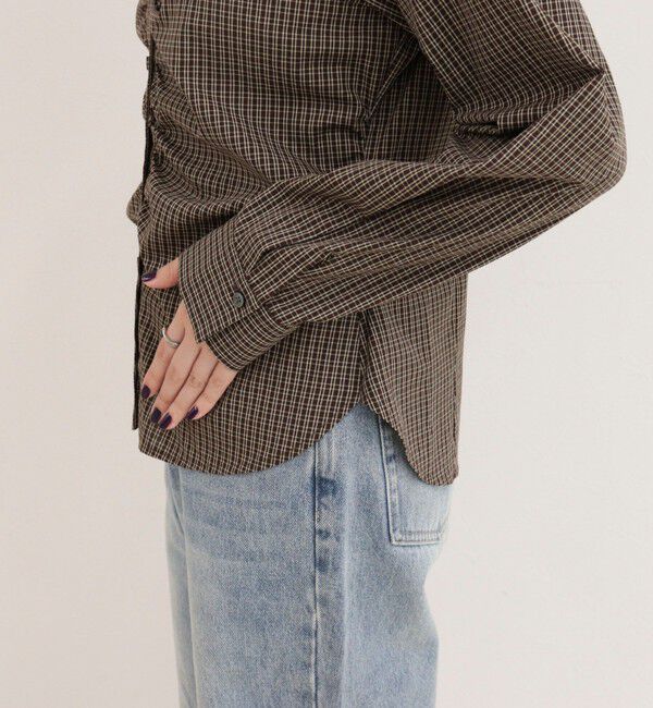 fredy emue「【WEB限定カラーあり】フロントギャザーコンパクトシャツ」|シャツ・ブラウス|