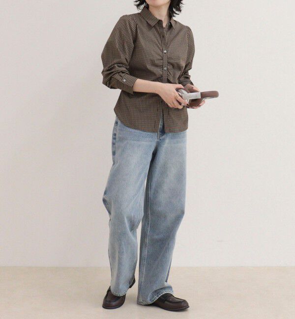 fredy emue「【WEB限定カラーあり】フロントギャザーコンパクトシャツ」|シャツ・ブラウス|