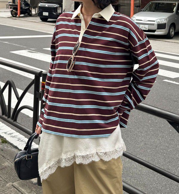 fredy emue「【＠suda_mame3企画】マルチボーダーラガーシャツ」|Tシャツ・カットソー|