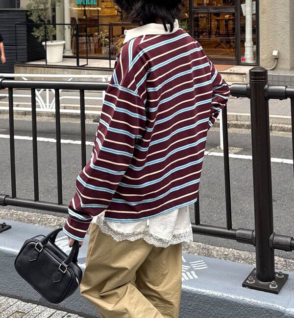 fredy emue「【＠suda_mame3企画】マルチボーダーラガーシャツ」|Tシャツ・カットソー|
