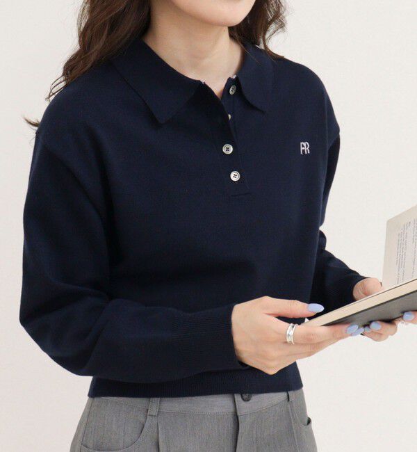fredy emue「FR刺繍ハイゲージポロニットプルオーバー」|ニット・セーター|