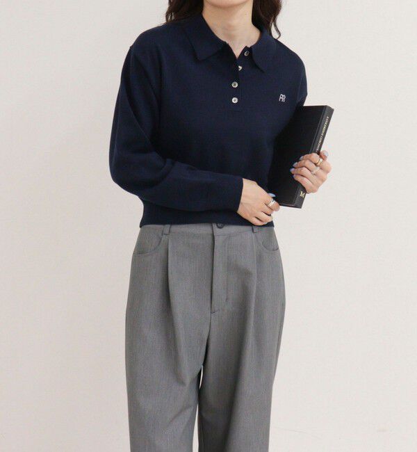 fredy emue「FR刺繍ハイゲージポロニットプルオーバー」|ニット・セーター|