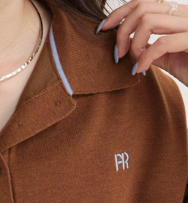 fredy emue「FR刺繍ハイゲージポロニットプルオーバー」|ニット・セーター|