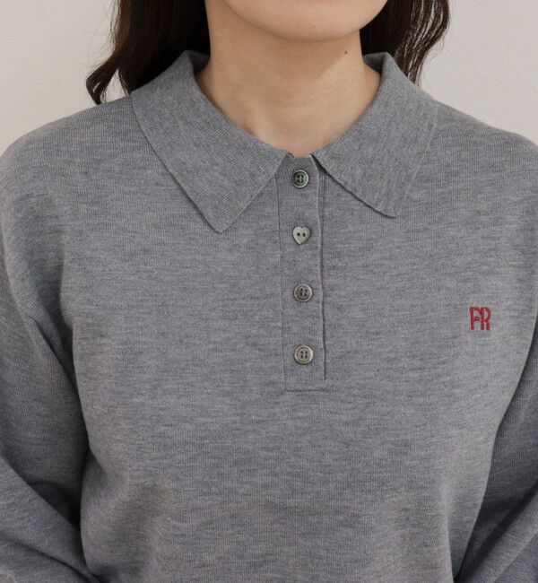 fredy emue「FR刺繍ハイゲージポロニットプルオーバー」|ニット・セーター|