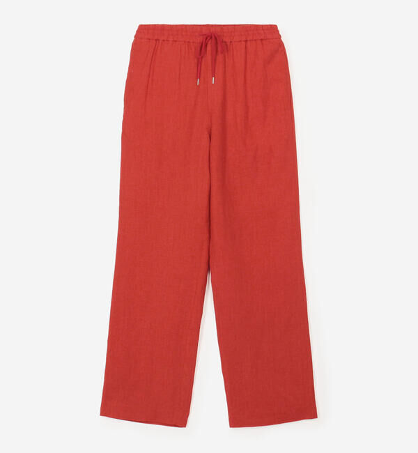  「MORRIS & SONS | リネン イージーパンツ WOMEN」|チノ|RED