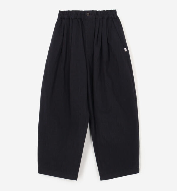 DANTON「DANTON | コットンナイロンツイル 2タックワイドイージーパンツ WOMEN」|チノ|NAVY