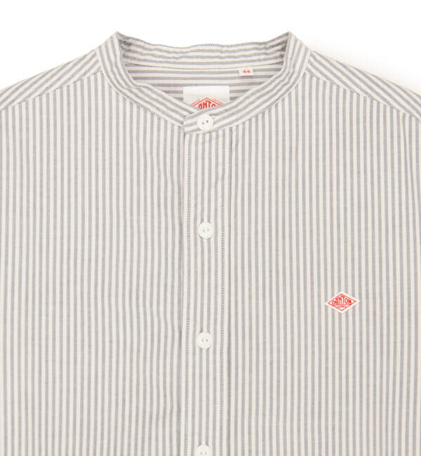 DANTON「DANTON | オックスフォード バンドカラーシャツ STRIPE MEN」|シャツ・ブラウス|