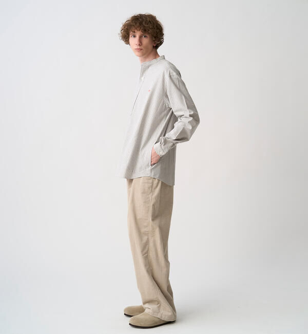 DANTON「DANTON | オックスフォード バンドカラーシャツ STRIPE MEN」|シャツ・ブラウス|