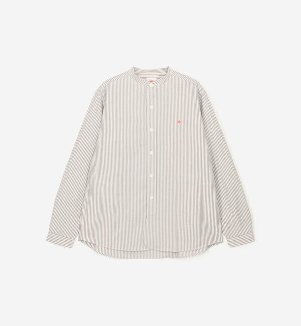DANTON「DANTON | オックスフォード バンドカラーシャツ STRIPE MEN」|シャツ・ブラウス|