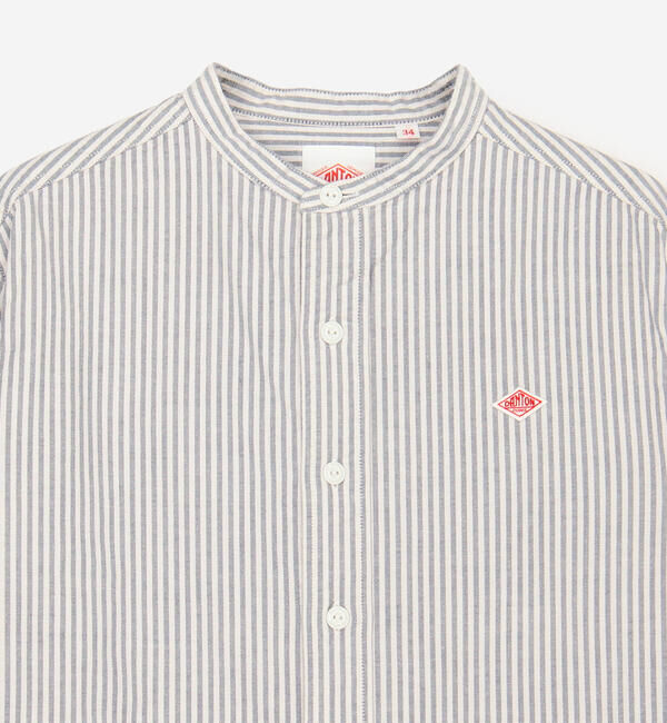 DANTON「DANTON | オックスフォード バンドカラーシャツ STRIPE WOMEN」|シャツ・ブラウス|