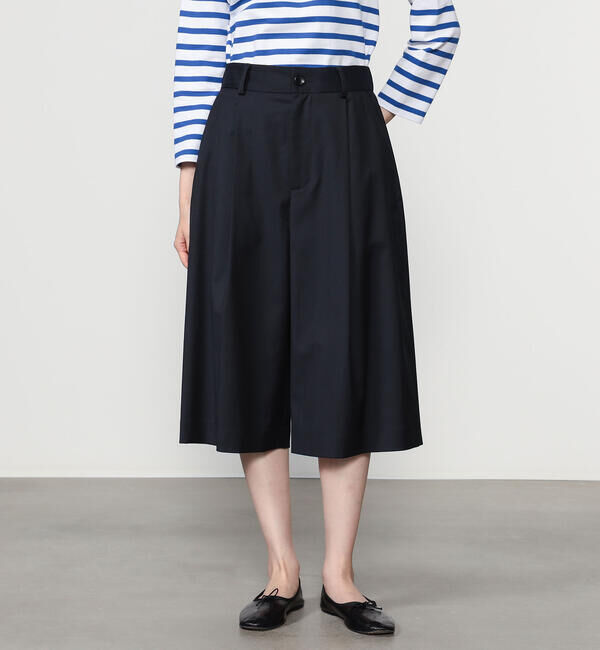  「nicholson & nicholson | ワンタックショートパンツ WOMEN」|その他|NAVY