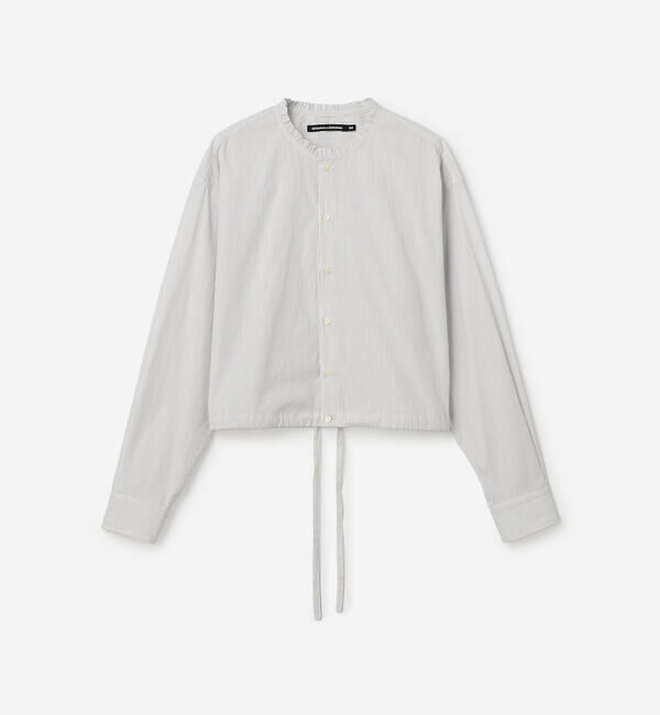  「nicholson & nicholson | フリルカラー 長袖ショートシャツ WOMEN」|シャツ・ブラウス|