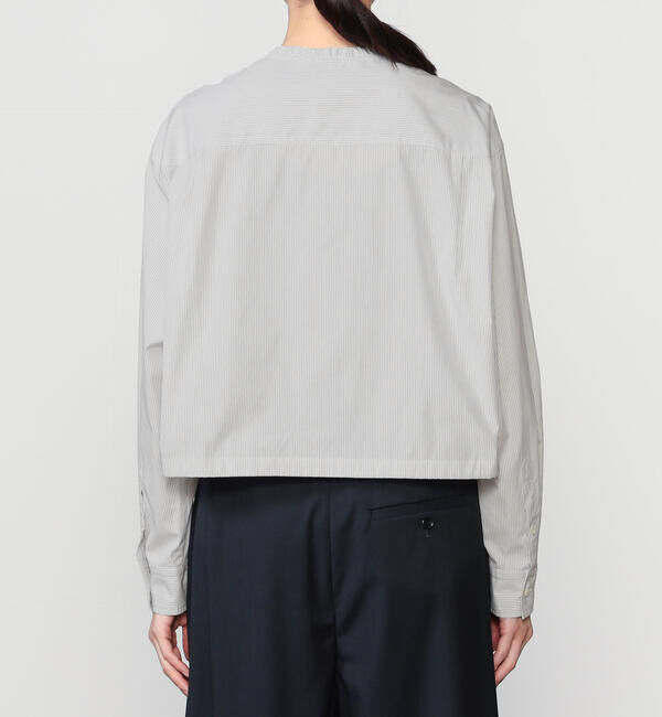  「nicholson & nicholson | フリルカラー 長袖ショートシャツ WOMEN」|シャツ・ブラウス|