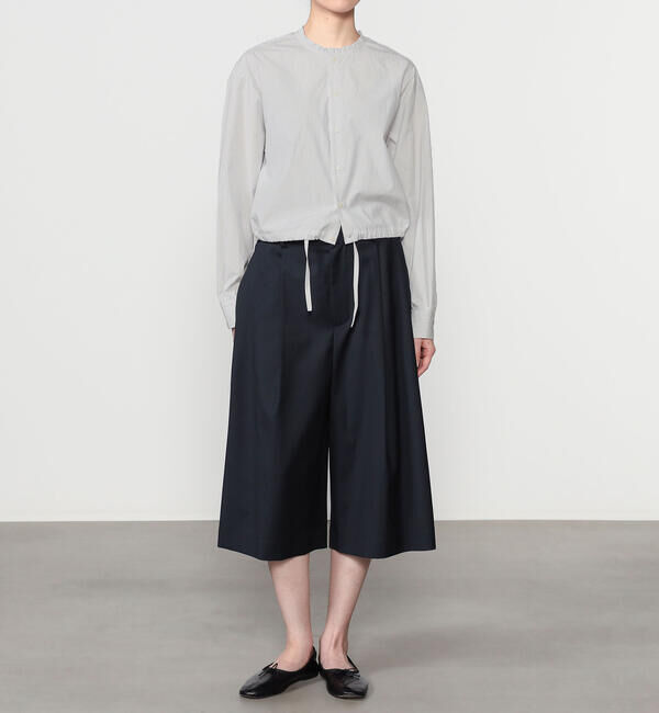  「nicholson & nicholson | フリルカラー 長袖ショートシャツ WOMEN」|シャツ・ブラウス|