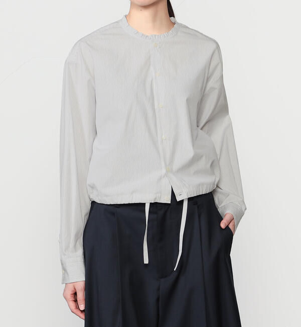  「nicholson & nicholson | フリルカラー 長袖ショートシャツ WOMEN」|シャツ・ブラウス|