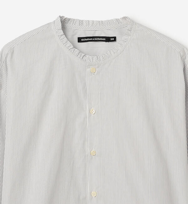  「nicholson & nicholson | フリルカラー 長袖ショートシャツ WOMEN」|シャツ・ブラウス|