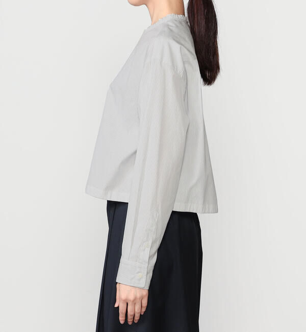  「nicholson & nicholson | フリルカラー 長袖ショートシャツ WOMEN」|シャツ・ブラウス|