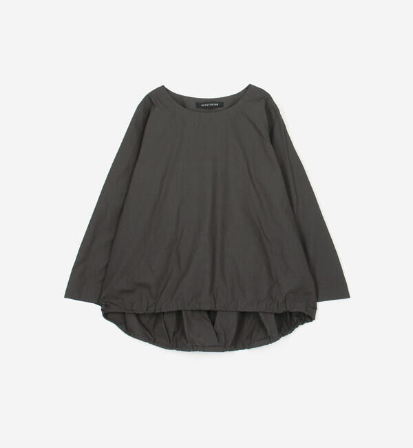  「mizuiro ind | ドローストリング クルーネックプルオーバー WOMEN」|シャツ・ブラウス|DKGREY