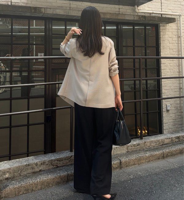  「《接触冷感/-3kg見え/5サイズ展開》ジャージワイドパンツ」|スラックス|