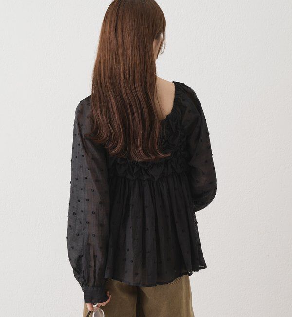  「長袖ふわふわシャーリングチュニック」|シャツ・ブラウス|