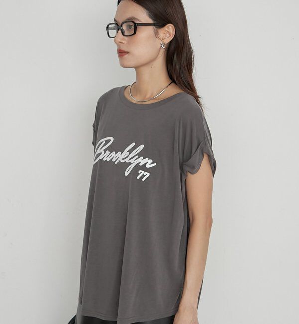  「《1枚で品よく決まる》ロゴフレンチT」|Tシャツ・カットソー|