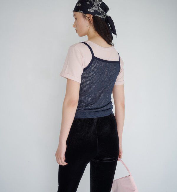  「ドライタッチT＆レースキャミSET」|Tシャツ・カットソー|