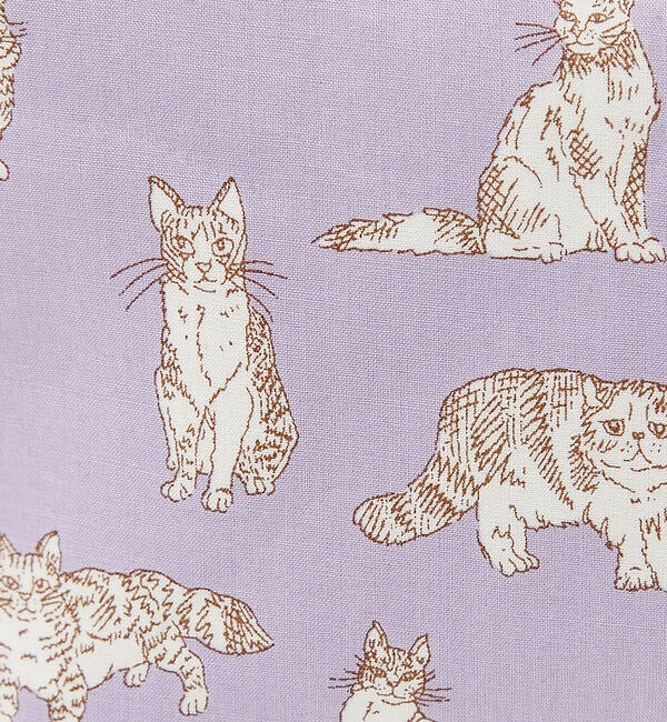collex「リバティプリント BASICポーチL ミャオウ  猫柄」|ポーチ|