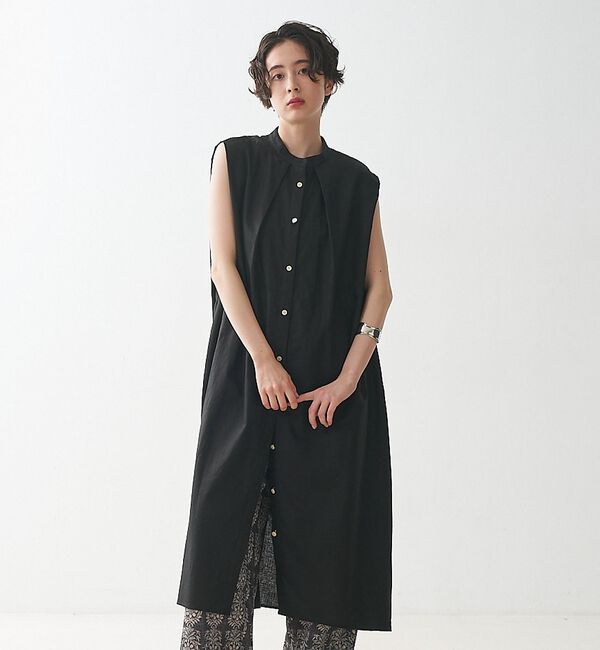 collex「タックショルダーリネンコットンワンピース」|ワンピース|